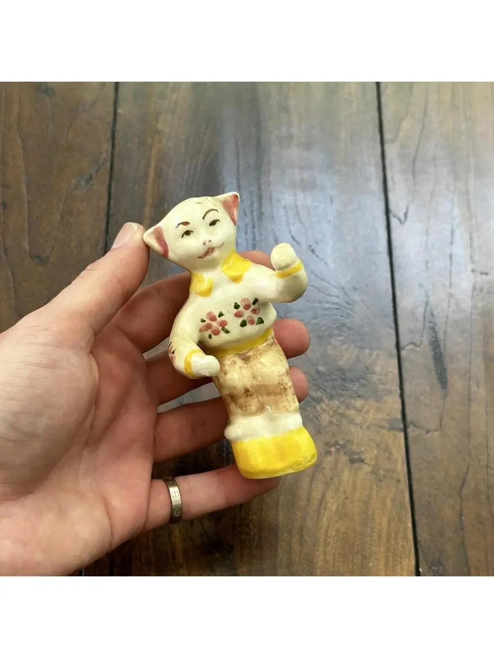 VTG Cat Salt And Pepper Shaker Anthropomorphic Japan Creepy Funny Cute SINGLE